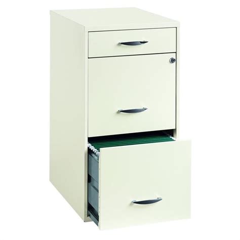 hirsh industries 3 drawer steel file cabinet in white|3 drawer tight space cabinet.